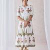 Dhiyona FL Women's Off-White Floral Printed Cotton Midi Dress