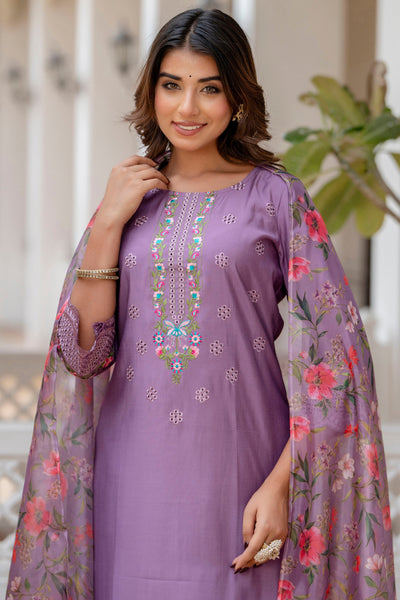 Indyancart VV Rupa Women Kurta and Pant Sets Viscose Roman Silk Fabric