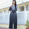 Dhiyona VR Women's Ombre Grey A-Line Kurta Set
