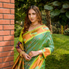 Dhiyona GR Women's Priyanka Dark Green Zari Paithani Silk Saree