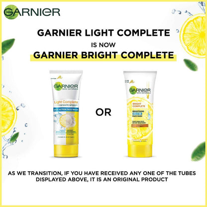 Garnier Bright Complete Brightening Duo Action Face Wash - Indyancart