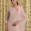 Indyancart IE Women Floral Embroidered Regular Thread Work Kurta with Trousers & With Dupatta