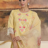 Indyancart IE Women Floral Embroidered Regular Thread Work Kurta with Trousers & With Dupatta