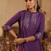 Dhiyona IE Women Embroidered Straight Kurta & Trouser Co-Ord Set