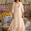 Dhiyona IE Women Floral Embroidered Regular Thread Work Kurta with Trousers & With Dupatta