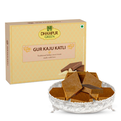 Dhampur Green Gur Kaju Katli