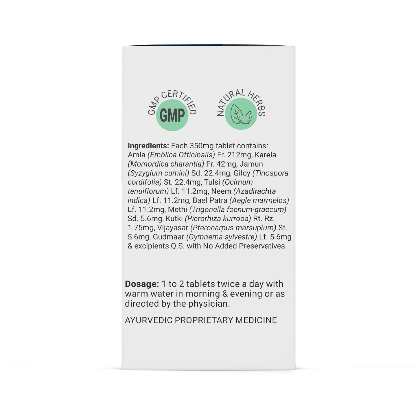 Krishna's Herbal & Ayurveda Diabic Care Ayurvedic Tablets in a bottle, 60 tablets for managing diabetes naturally.