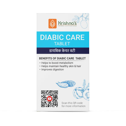 Krishna's Herbal & Ayurveda Diabic Care Tablets, Ayurvedic tablets in a blister pack, designed for blood sugar support.