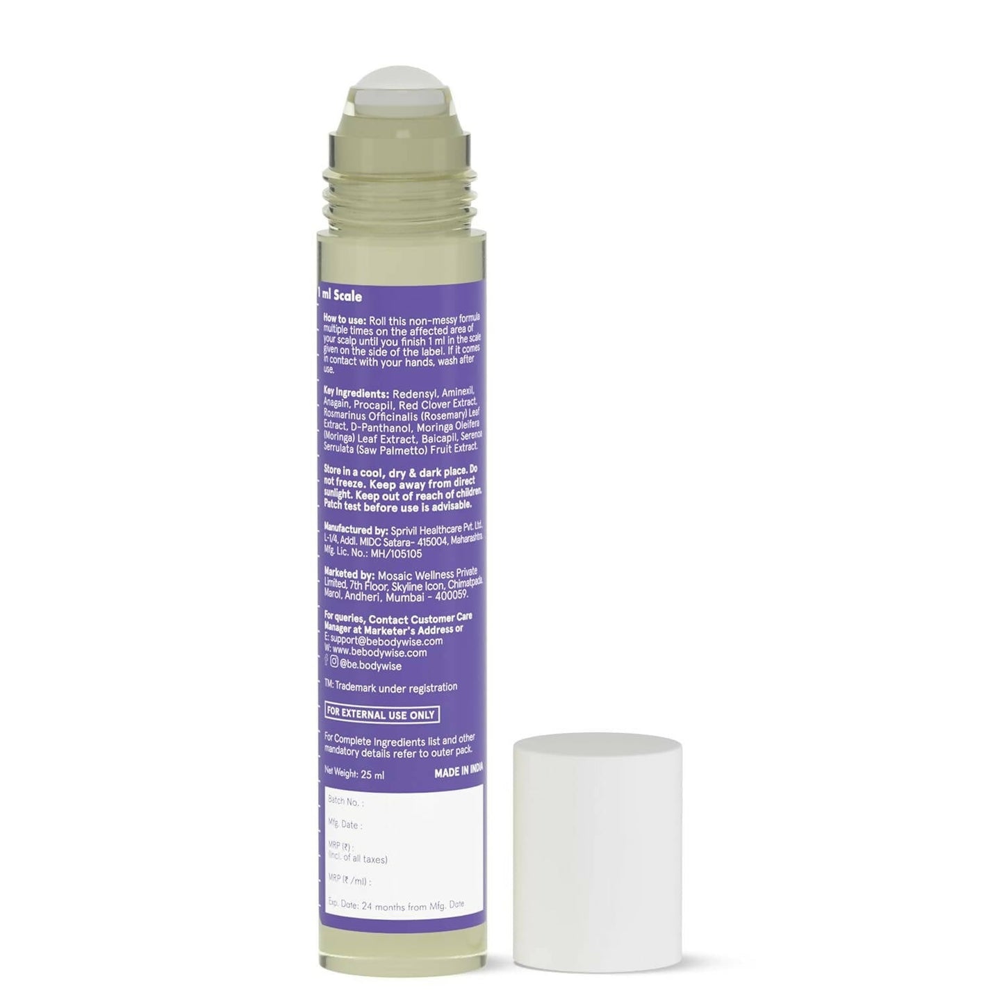 BeBodywise Rosemary Hair Growth Serum (Roll On) - Indyancart