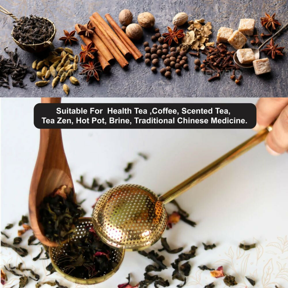 Shuddh Natural Royal Brass Strainer - Loose Leaf Tea