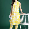 Dhiyona IE Printed Pure Cotton V-Neck Tunic With Trousers Co-Ords
