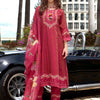 Dhiyona IE Women Floral Embroidered Kurta with Trousers & Dupatta