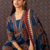 Dhiyona IE Women Ajrakh Printed Straight Kurta Trousers With Dupatta Set