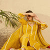 Dhiyona IE Women Ethnic Motifs Embroidered Regular Thread Work Kurta with Trousers & With Dupatta