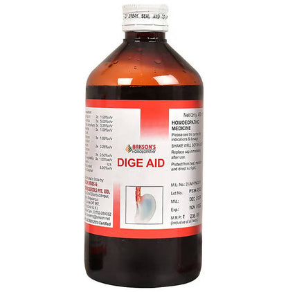 Bakson's Homeopathy Dige Aid Syrup - Indyancart