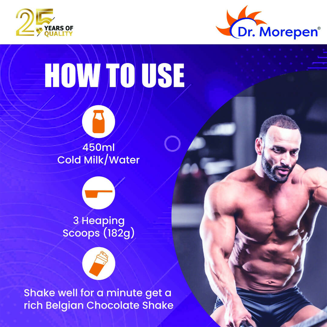 Dr. Morepen Muscle Food Mass Gainer with Ashwagandha & Gokshura - Kesar Pista Badam Flavour