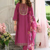 Dhiyona IE Women Floral Embroidered Kurta with Trousers & Dupatta