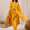 Indyancart IE Women Paisley Printed Pure Cotton Kurta with Trouser & Dupatta