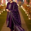 Dhiyona IE Women Ethnic Motifs Embroidered Regular Thread Work Pure Cotton Kurta with Trousers & With Dupatta
