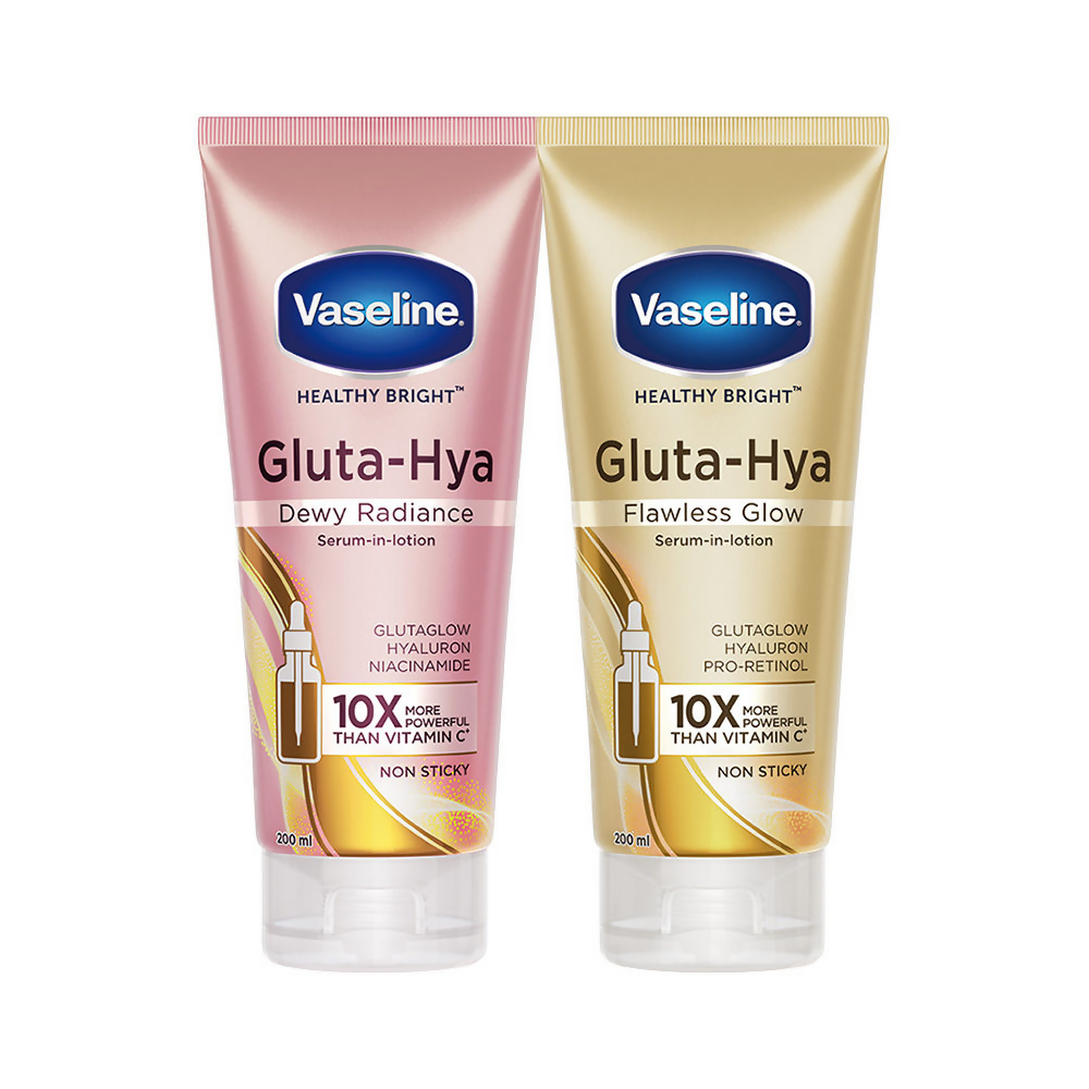 Vaseline Gluta Hya Serum-in-Lotion - Dewy Radiance & Flawless Glow Combo - Indyancart