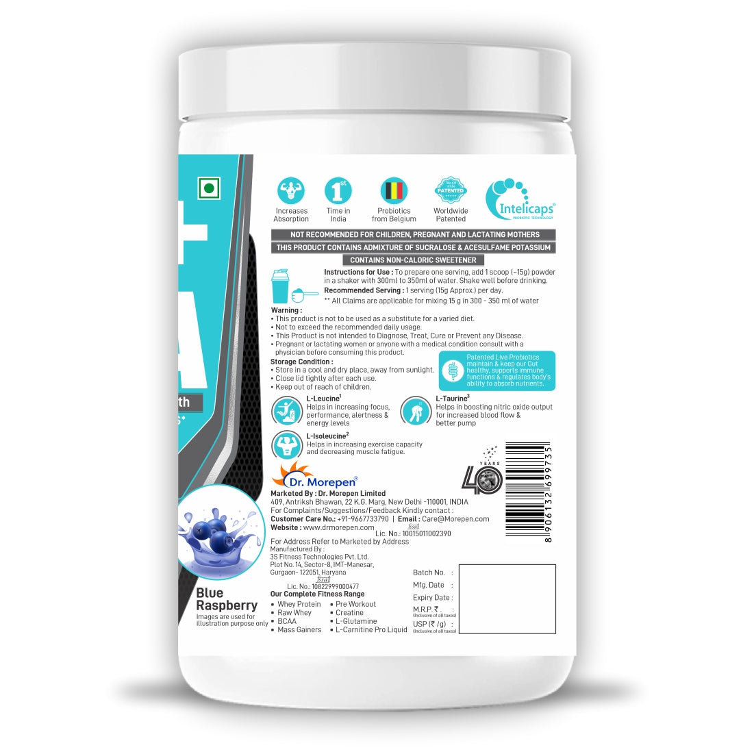Dr Morpen Eaa+Bcaa Blue Raspberry