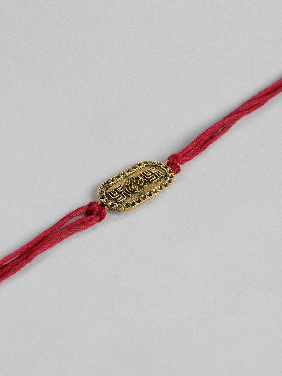 Anouk Unisex Set of 2 Beaded Bhai Bhabhi Rakhis With Roli & Chawal