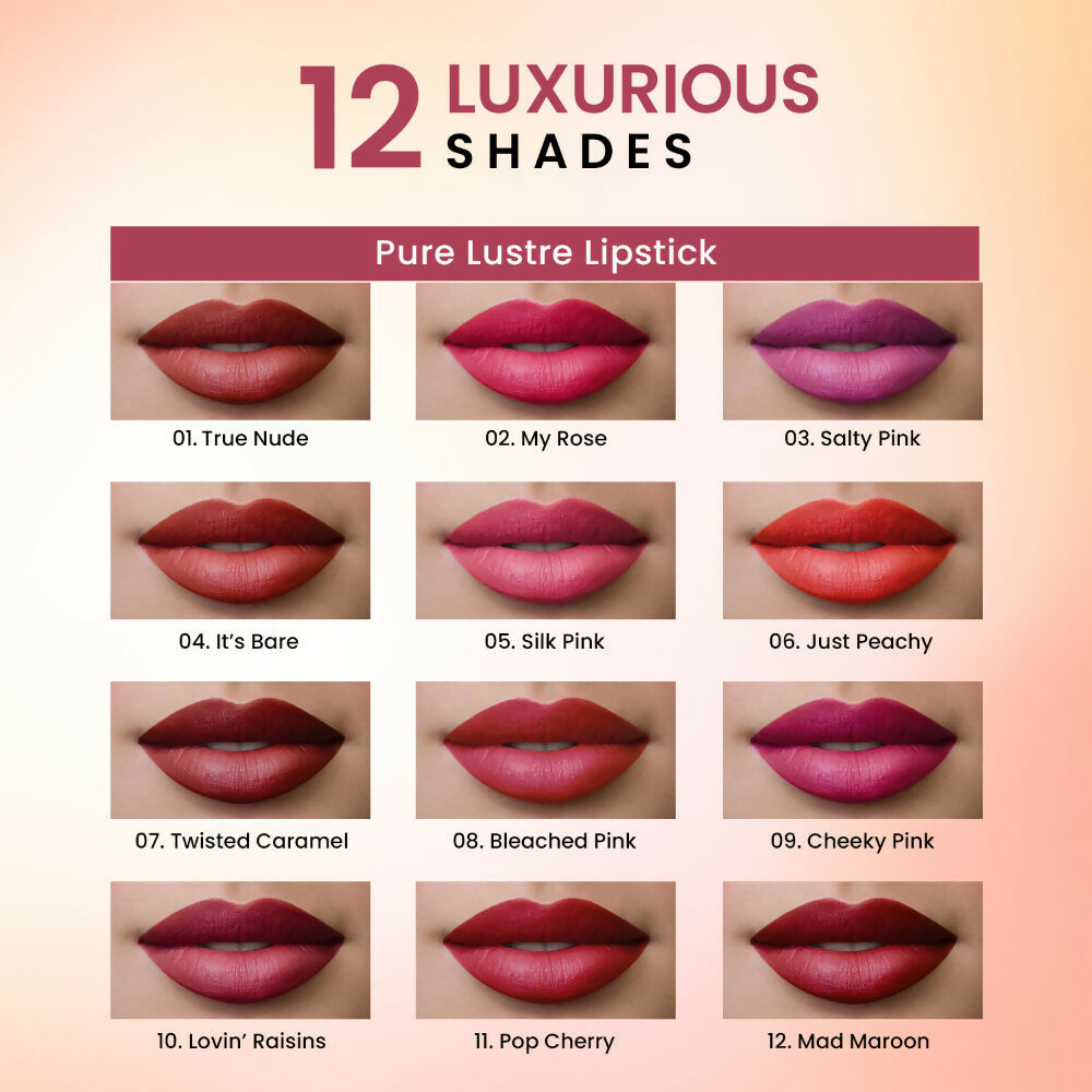 Swiss Beauty High Shine Finish Smooth Glide Pure Lustre Lipstick - 12 Mad Maroon