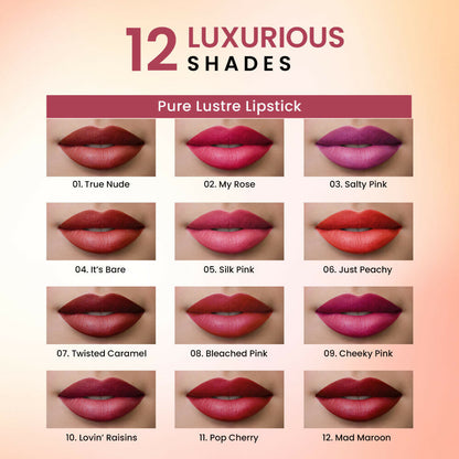Swiss Beauty High Shine Finish Smooth Glide Pure Lustre Lipstick - 12 Mad Maroon