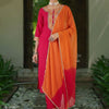 Dhiyona IE Women Ethnic Motifs Embroidered Regular Thread Work Kurta with Trousers & With Dupatta
