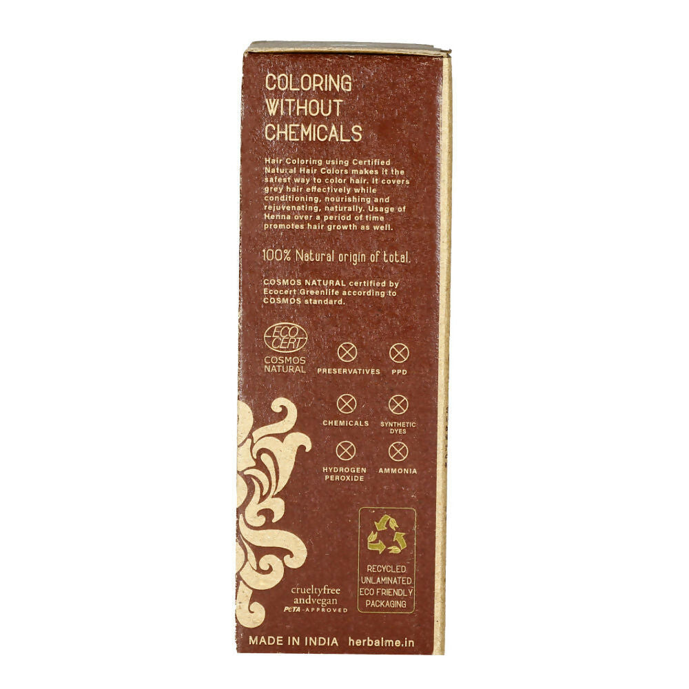 Herbal Me Nut Brown natural hair color in a bottle, showcasing the rich, warm brown shade of the Herbal Me hair dye product.