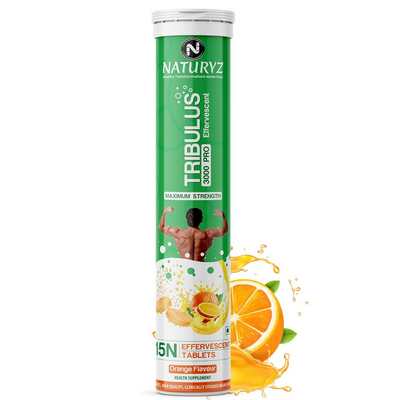 Naturyz Tribulus Terrestris 3000 Pro Gokshura Effervescent Tablets (Orange Flavour)