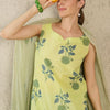 Dhiyona IE Women Floral Printed Pure Cotton Kurta with Trouser & Dupatta
