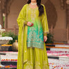 Indyancart IE Women Ombre Embroidered Regular Kurta with Sharara & With Dupatta