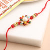 Dhiyona Men Multicolor Beads & Pearls Floral Design Thread Rakhi For Rakshabandhan