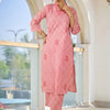 Dhiyona IE Women Regular Thread Work Pure Cotton Kurta with Trousers