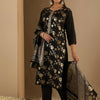 Dhiyona IE Floral Woven Design Straight Kurta With Trousers & Dupatta