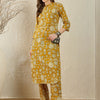 Dhiyona IE Printed Mandarin Collar Pure Cotton Top With Trousers
