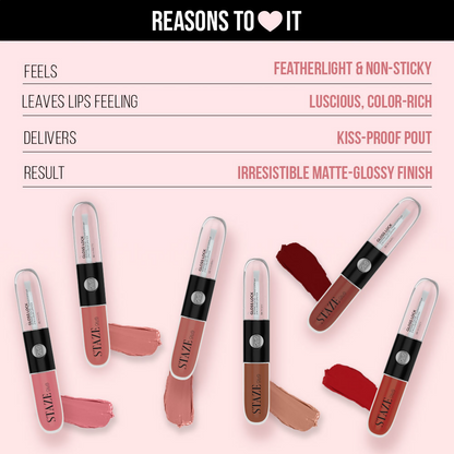 Staze 9To9 Gloss Lock 2-In-1 Liquid Lipstick - 06 Im Feisty