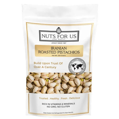 Nuts For Us Roasted Iranian Pistachios (Slightly Salted) - Indyancart