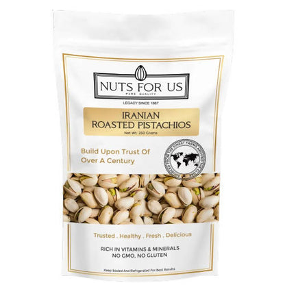Nuts For Us Roasted Iranian Pistachios (Slightly Salted) - Indyancart