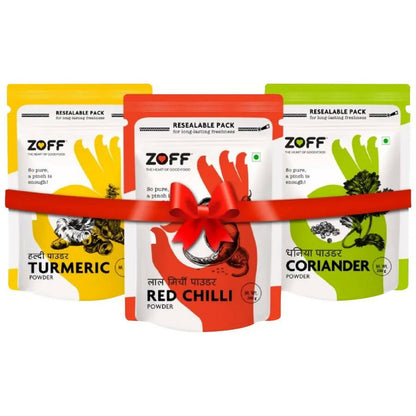 Zoff Foods CTC Combo - Red Chili, Coriander & Turmeric Powder