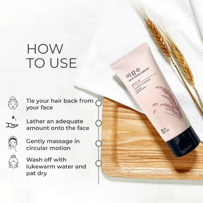 The Face Shop Rice Water Bright Foaming Cleanser - Indyancart