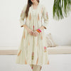 Dhiyona IE Floral Printed Pure Cotton V-Neck Tunic With Trousers
