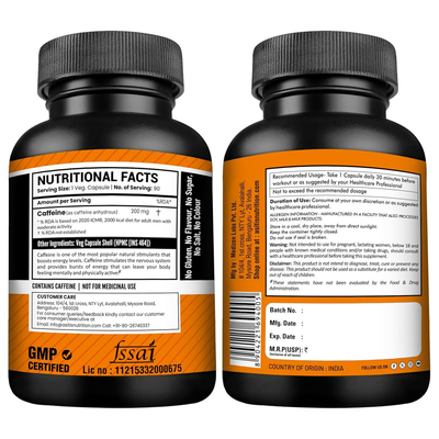 As-It-Is Nutrition Caffeine Per Serving Capsules