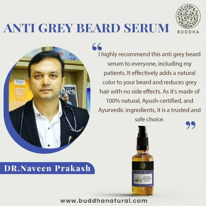 Buddha Natural Anti Grey Beard Serum Oil - Indyancart