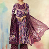 Women's Floral Printed V-Neck Pure Cotton Kurta With Palazzos And Dupatta