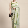 Women's Bhagalpuri Silk Green Printed Designer Saree With Blouse Piece