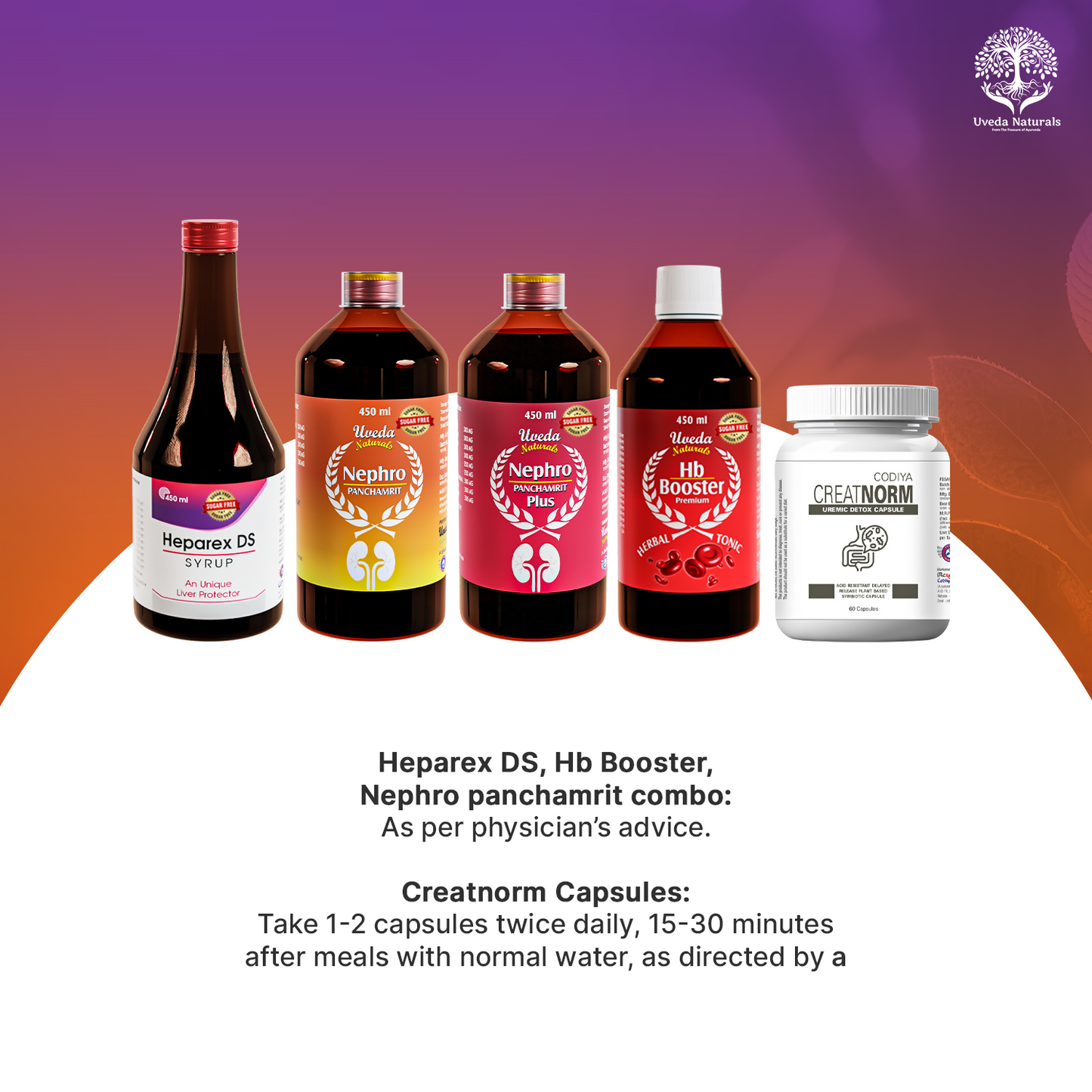 Uveda Naturals 4 in 1 & Creatnorm Sugar Free Combo