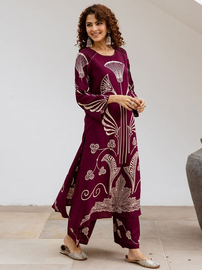 Dhiyona SN Women's Printed Straight Kurta & Palazzo