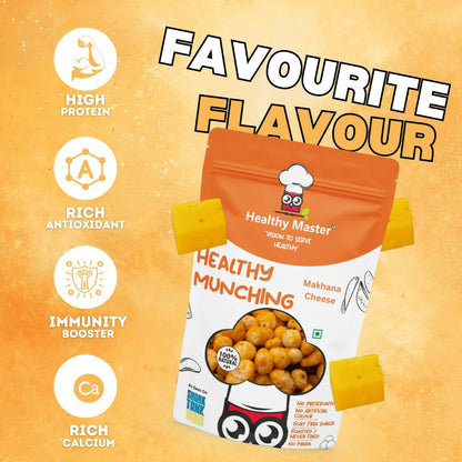 Healthy Master Crispy Makhana – Cheese Flavour Roasted Fox Nuts Snack